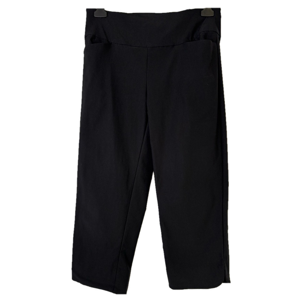 Hilary Radley Women's XL Black Straight Leg Rayon Blend Sexy Business Soft Pants
